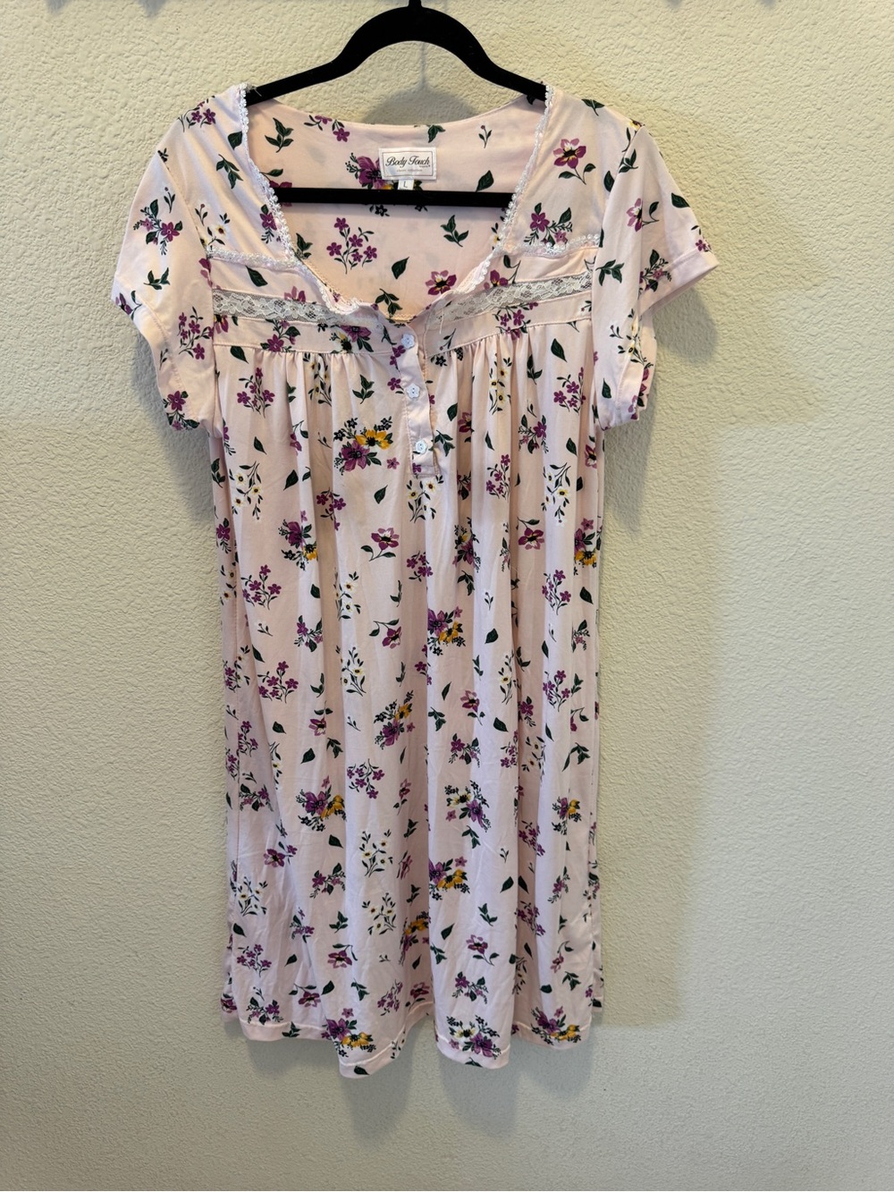 Body Touch Floral Slip Nightdress in Light Pink